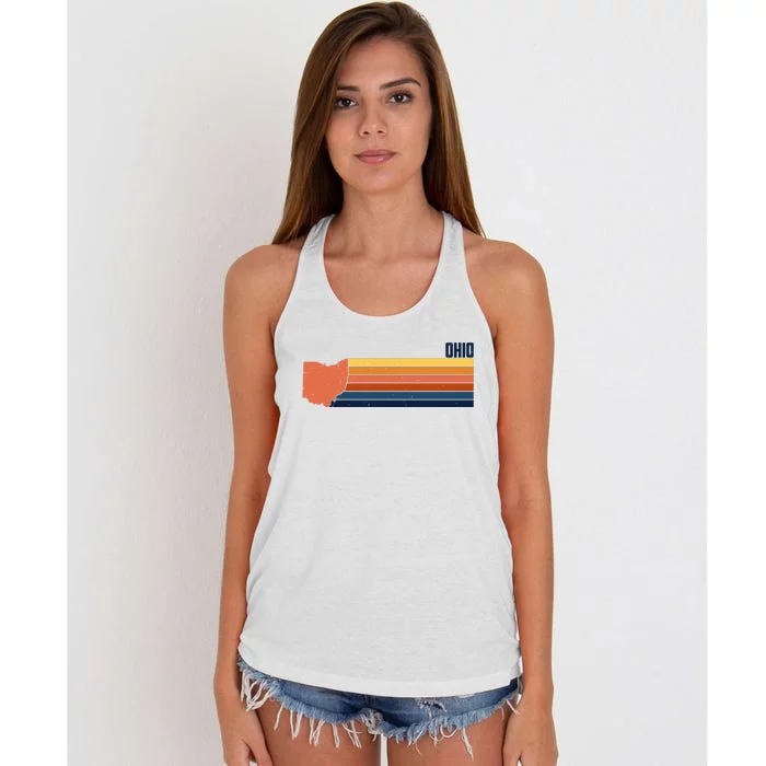 Retro Vintage Ohio Women's Knotted Racerback Tank