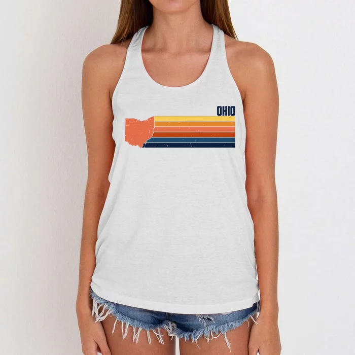 Retro Vintage Ohio Women's Knotted Racerback Tank