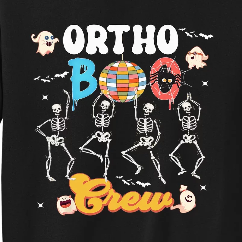 Ortho Orthopedic Halloween Boo Crew Funny Skeleton Dancing Tall Sweatshirt