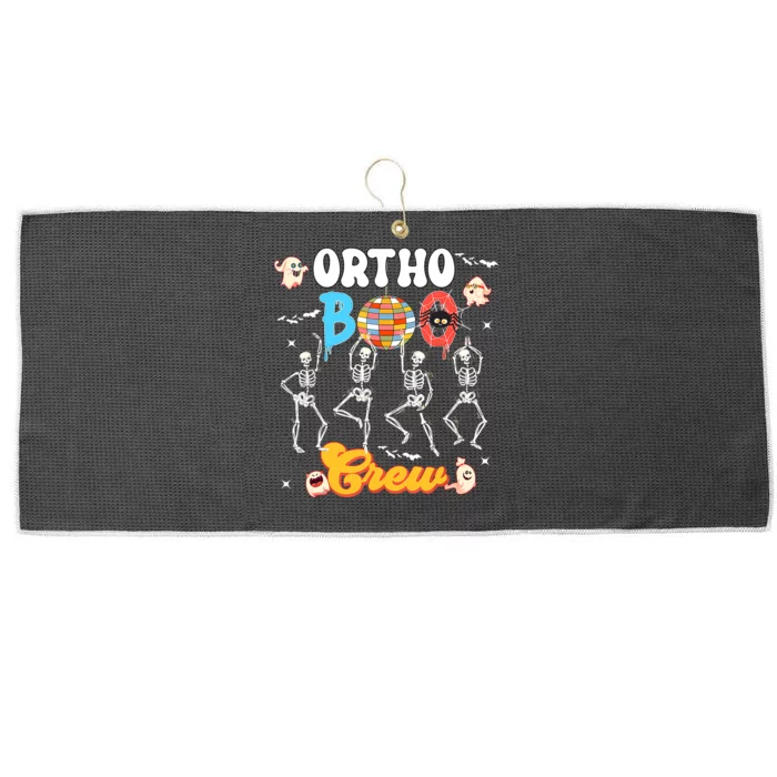 Ortho Orthopedic Halloween Boo Crew Skeleton Dancing Nurse Large Microfiber Waffle Golf Towel