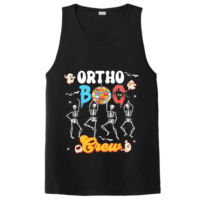 Ortho Orthopedic Halloween Boo Crew Skeleton Dancing Nurse Performance Tank