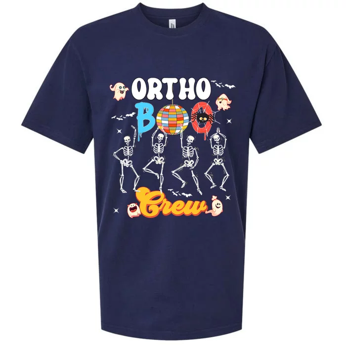 Ortho Orthopedic Halloween Boo Crew Skeleton Dancing Nurse Sueded Cloud Jersey T-Shirt