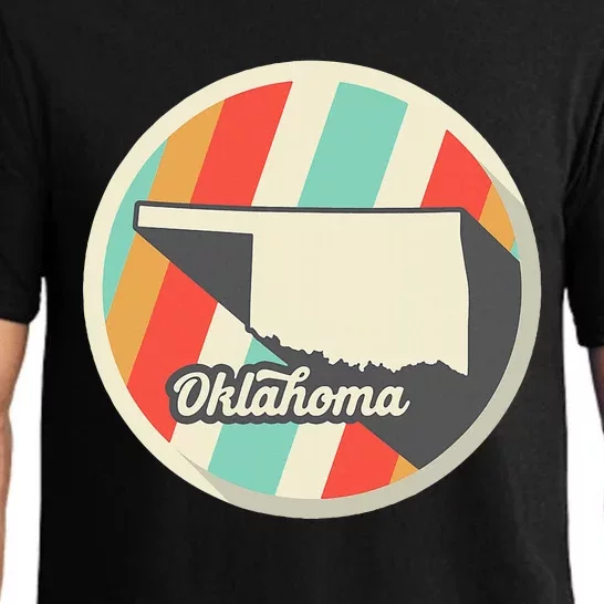 Oklahoma Ok Home State Retro Teal Pajama Set