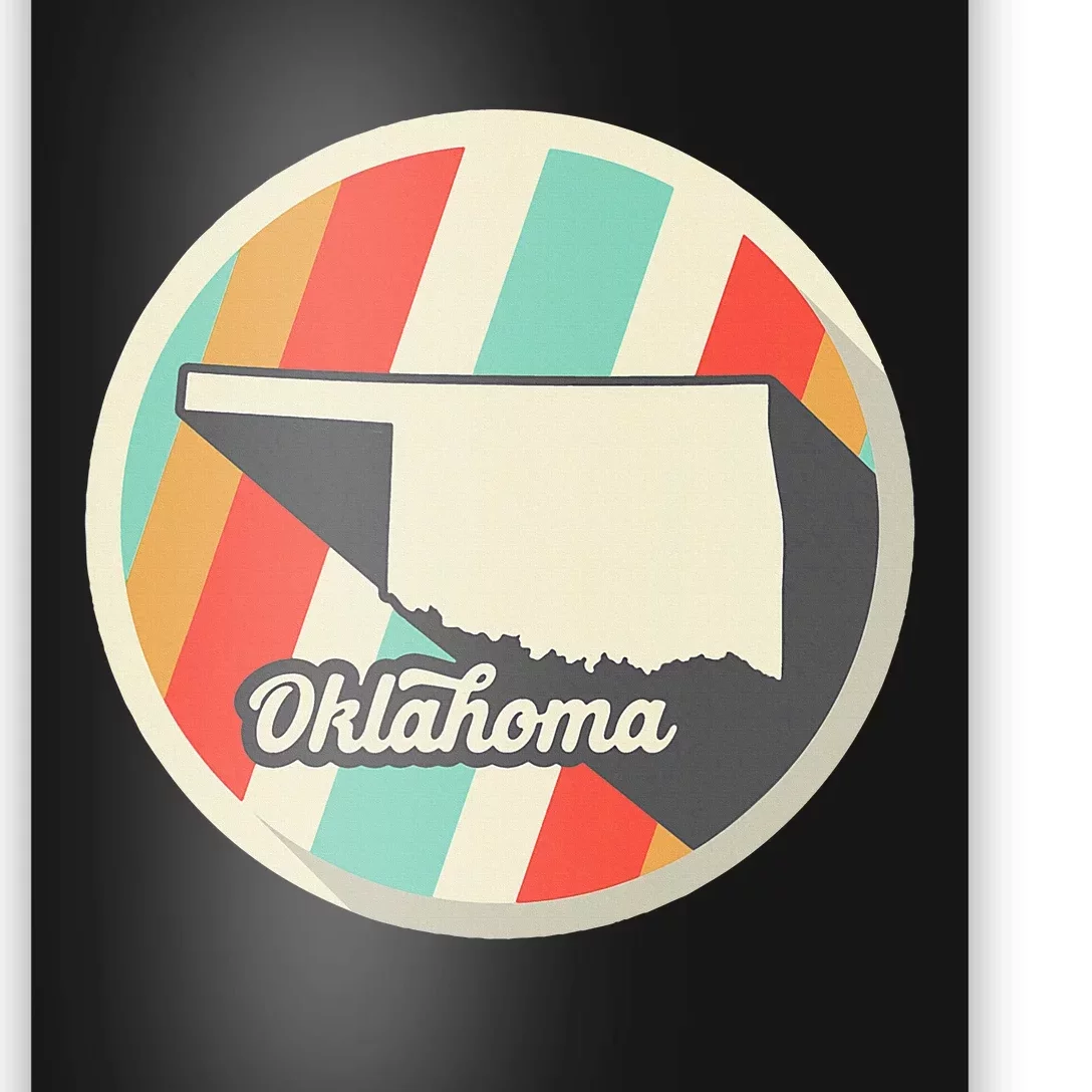 Oklahoma Ok Home State Retro Teal Poster