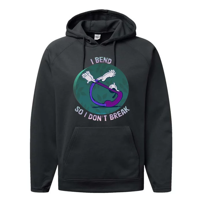 Olive Oyl I BEND SO I DONT BREAK Yoga For Humanity Day Performance Fleece Hoodie