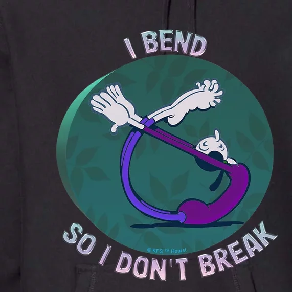 Olive Oyl I BEND SO I DONT BREAK Yoga For Humanity Day Premium Hoodie