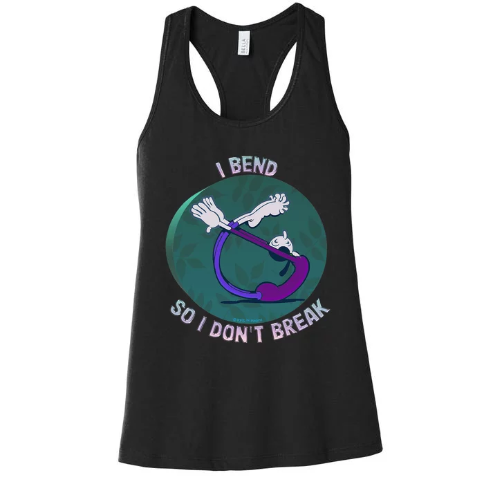 Olive Oyl I BEND SO I DONT BREAK Yoga For Humanity Day Women's Racerback Tank