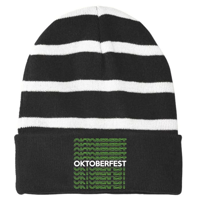 Oktoberfest Striped Beanie with Solid Band