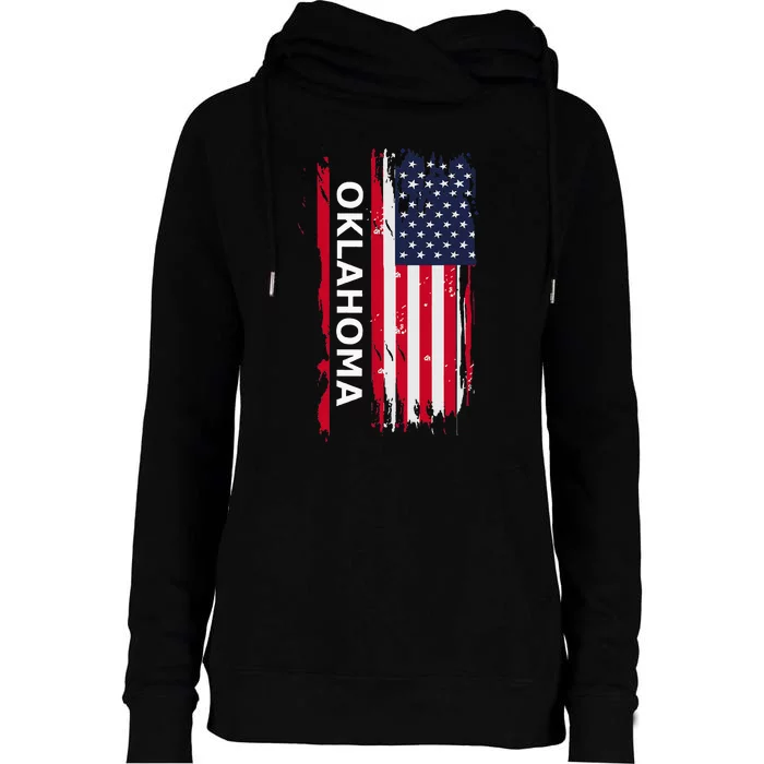 Oklahoma Womens Funnel Neck Pullover Hood