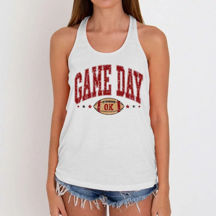 Oklahoma Women's Knotted Racerback Tank