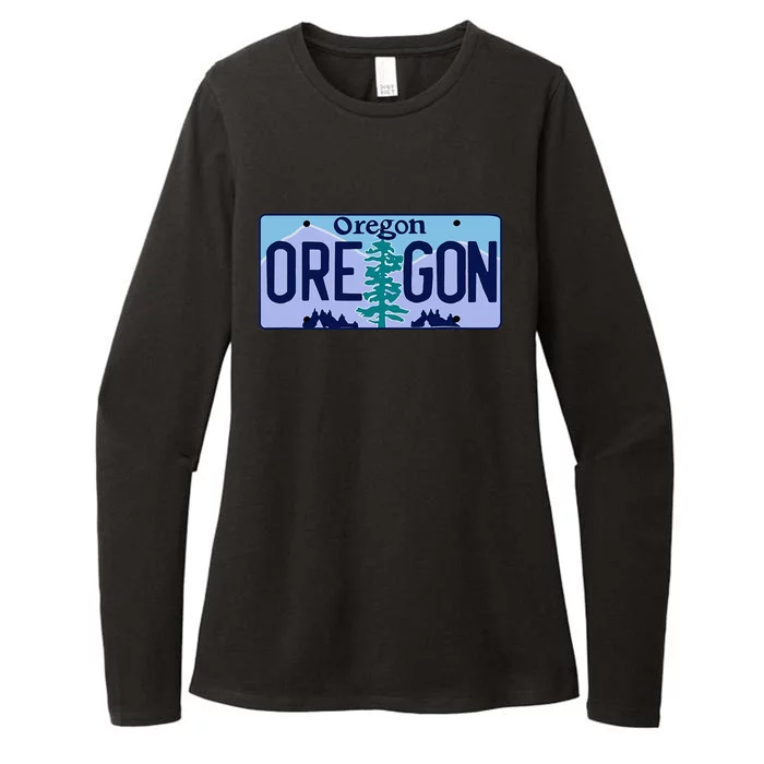 Oregon OR License Plate Classic Womens CVC Long Sleeve Shirt