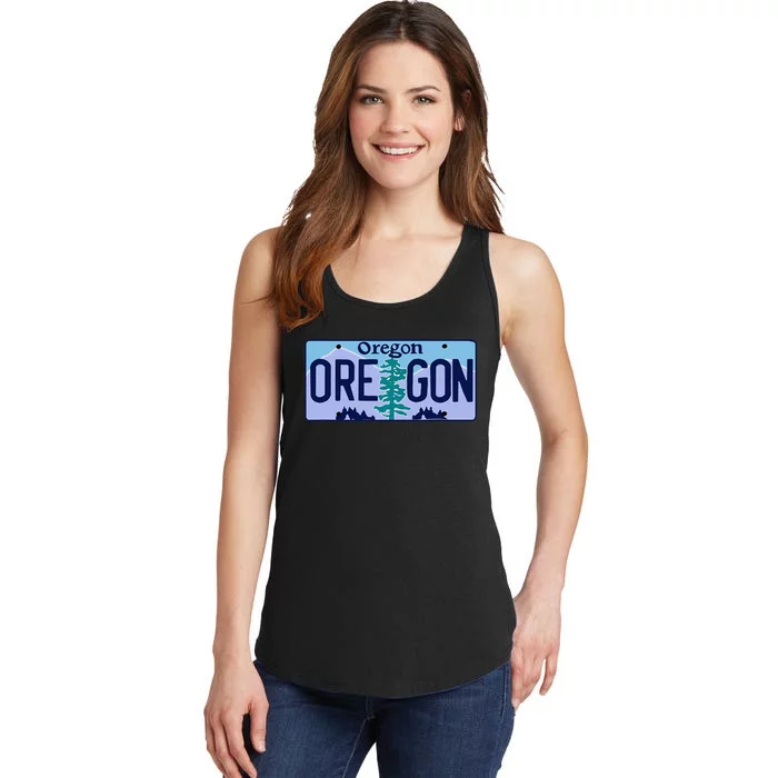 Oregon OR License Plate Classic Ladies Essential Tank