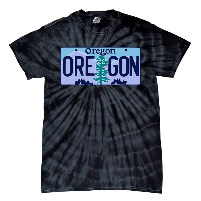 Oregon OR License Plate Classic Tie-Dye T-Shirt