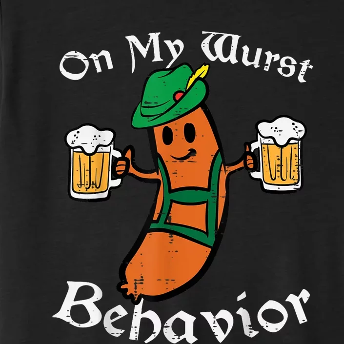 Oktoberfest On My Wurst Behavior Funny German ChromaSoft Performance T-Shirt