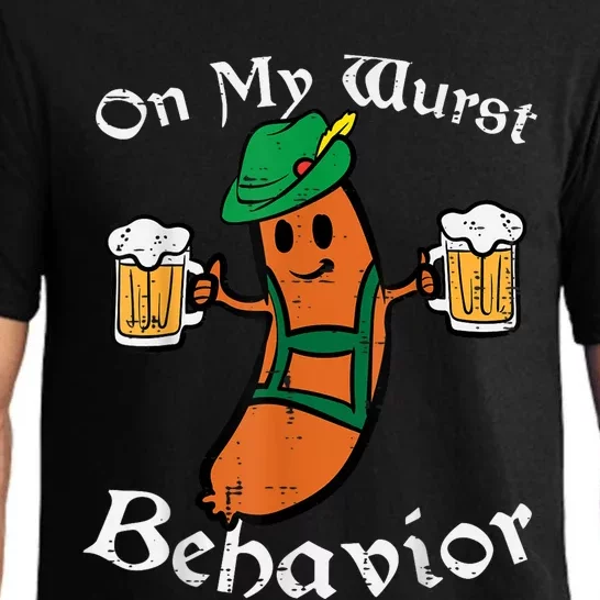 Oktoberfest On My Wurst Behavior Funny German Pajama Set