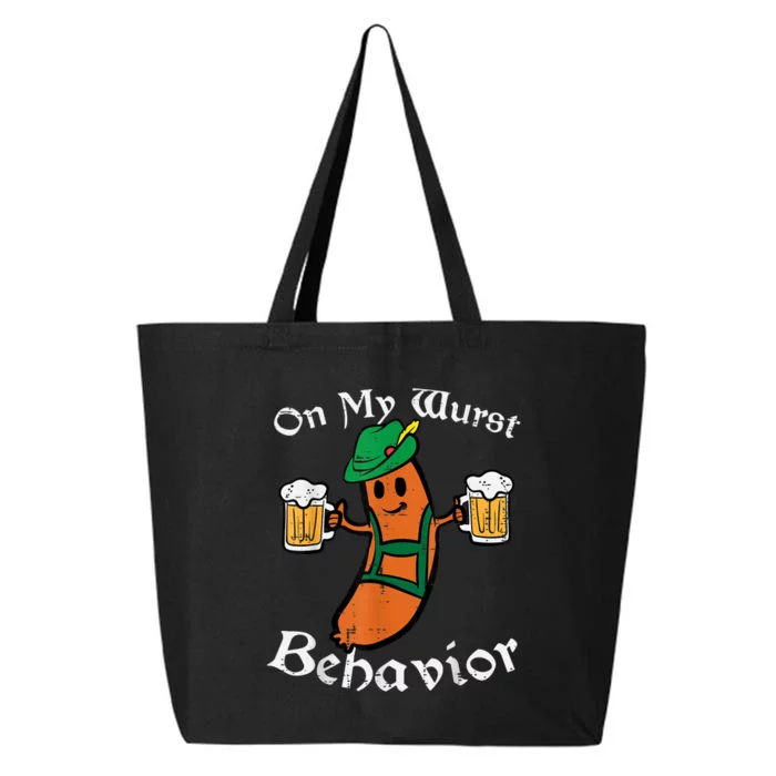 Oktoberfest On My Wurst Behavior Funny German 25L Jumbo Tote