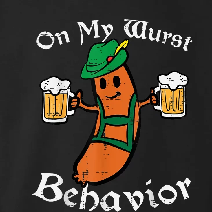 Oktoberfest On My Wurst Behavior Funny German Toddler Hoodie