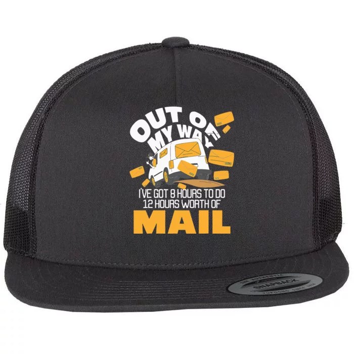 Out Of My Way Postal Worker Mailman Postman Mail Carrier Flat Bill Trucker Hat