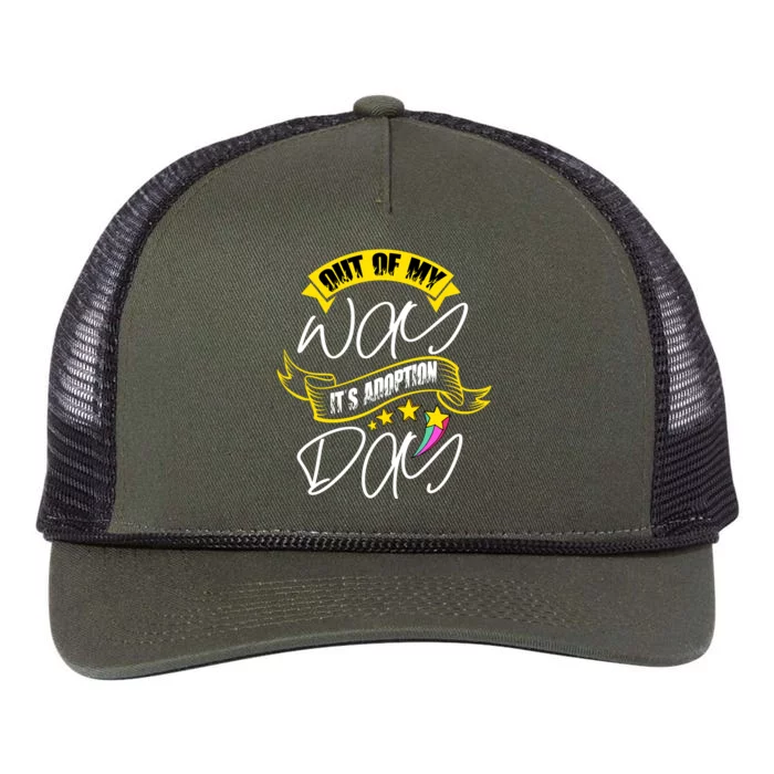 Out Of My Way ItS Adoption Day Funny Gotcha Day Retro Rope Trucker Hat Cap