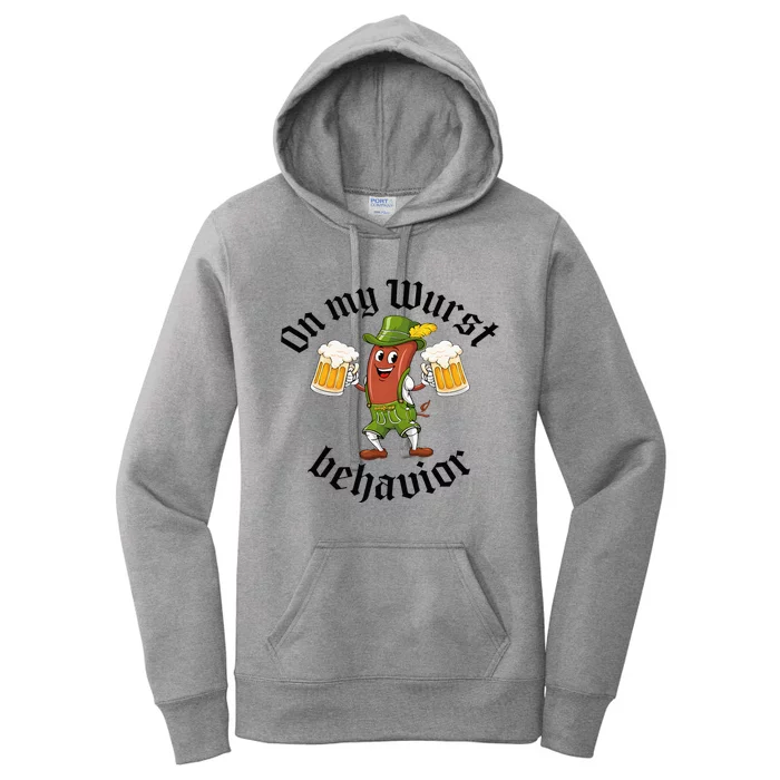 Oktoberfest On My Wurst Behavior Women's Pullover Hoodie