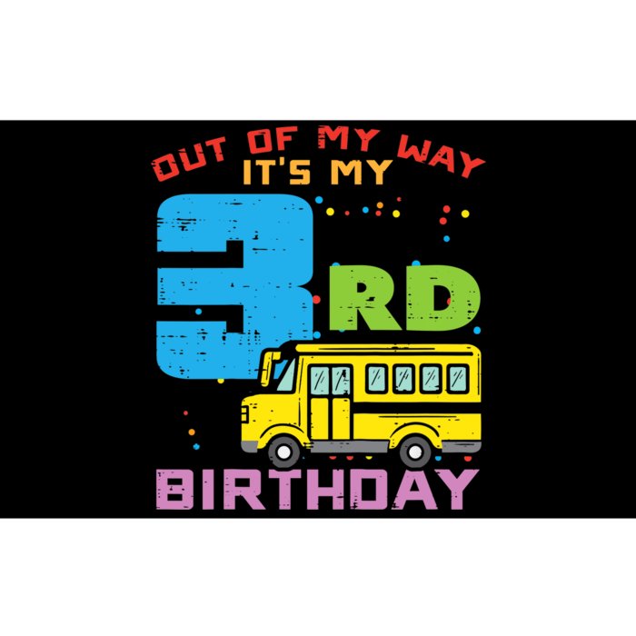 Out Of My Way 3rd Birthday School Bus Cute 3 Year Old Boy Bumper Sticker