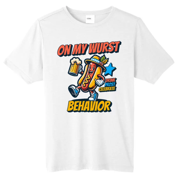 Oktoberfest On My Wurst Behavior German Drinking Party ChromaSoft Performance T-Shirt