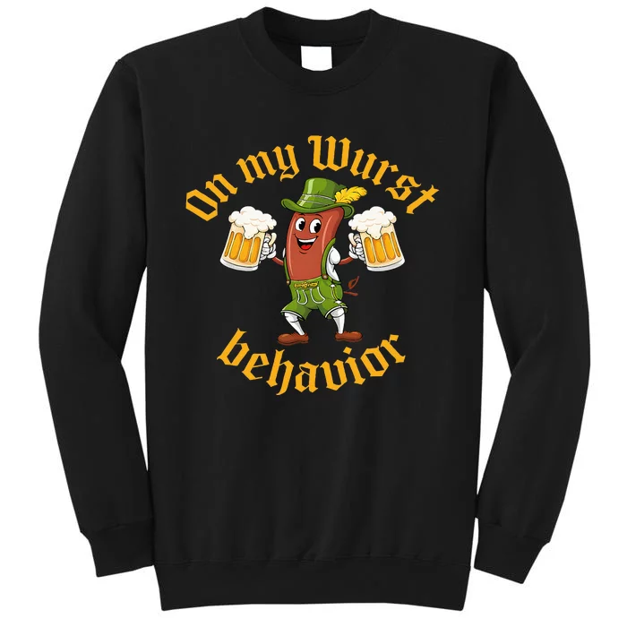 Oktoberfest On My Wurst Behavior Funny German Women Idea Sweatshirt