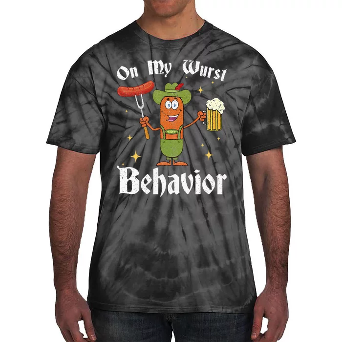 Oktoberfest On My Wurst Behavior Tie-Dye T-Shirt