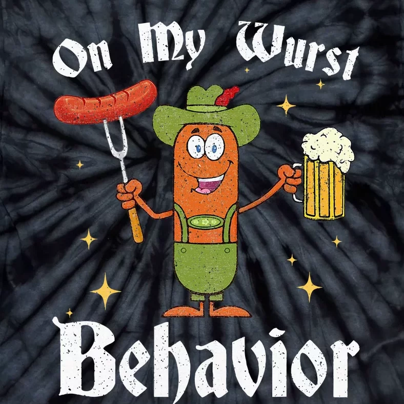 Oktoberfest On My Wurst Behavior Tie-Dye T-Shirt