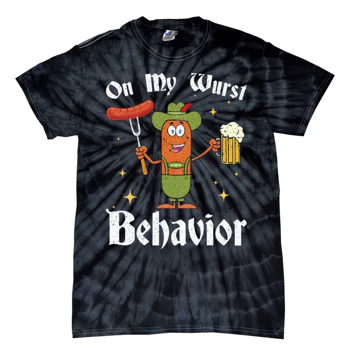 Oktoberfest On My Wurst Behavior Tie-Dye T-Shirt