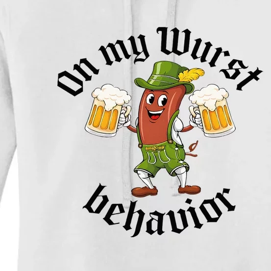 Oktoberfest On My Wurst Behavior Women's Pullover Hoodie