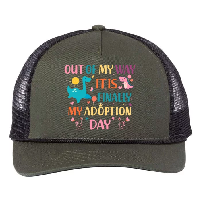 Out Of My Way ItS Finally My Adoption Day Retro Rope Trucker Hat Cap