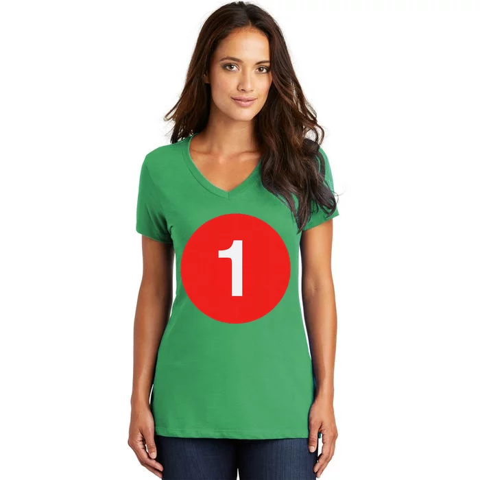 One Women's V-Neck T-Shirt