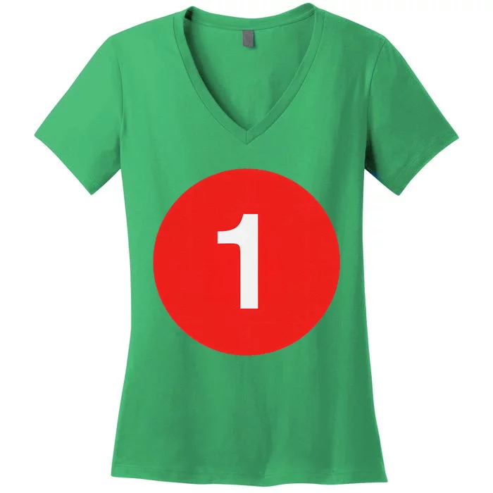 One Women's V-Neck T-Shirt