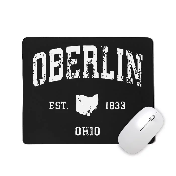 Oberlin Ohio Oh Vintage Athletic Sports Mousepad