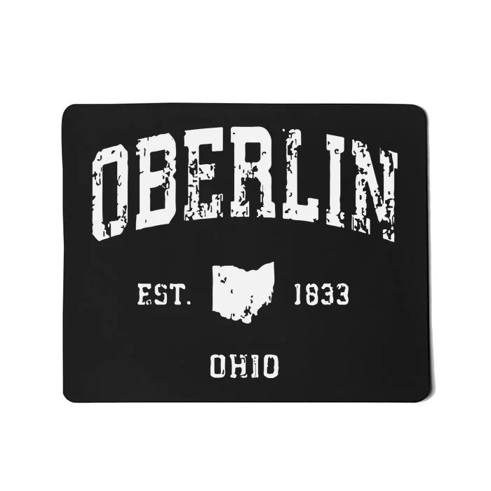 Oberlin Ohio Oh Vintage Athletic Sports Mousepad