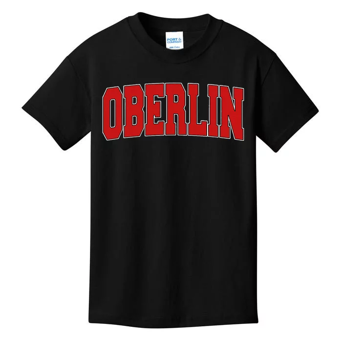 Oberlin Oh Ohio Varsity Style Usa Vintage Sports Kids T-Shirt