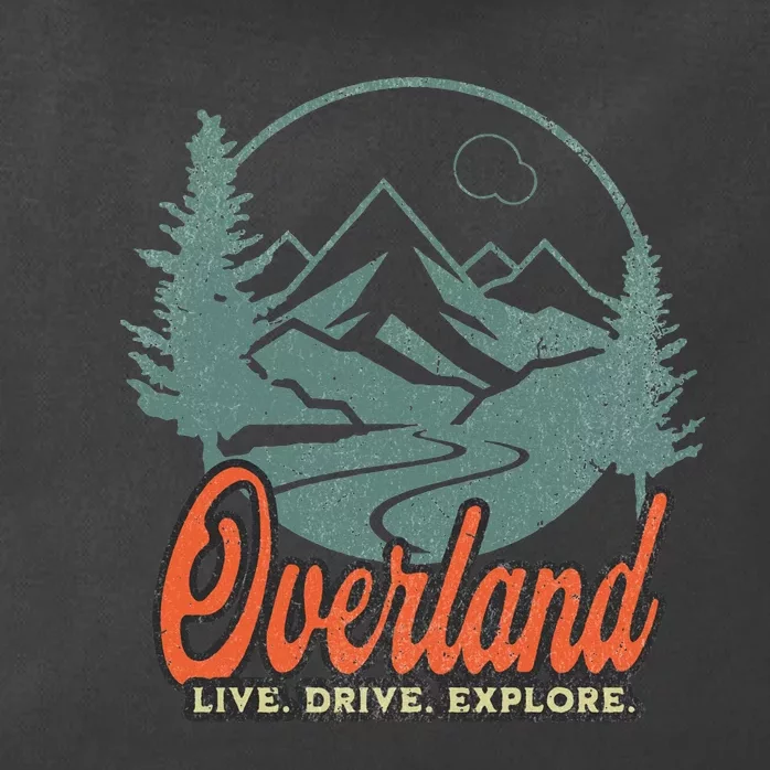 Overland Outdoor Offroad Adventure Graphic Design Zip Tote Bag