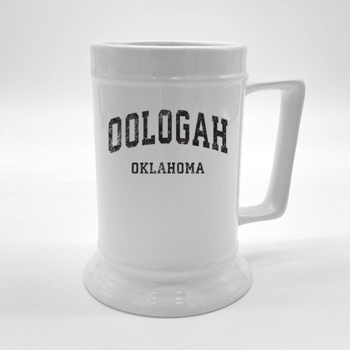 Oologah Oklahoma OK Vintage Athletic Sports Design Front & Back Beer Stein