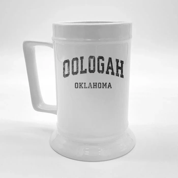 Oologah Oklahoma OK Vintage Athletic Sports Design Front & Back Beer Stein