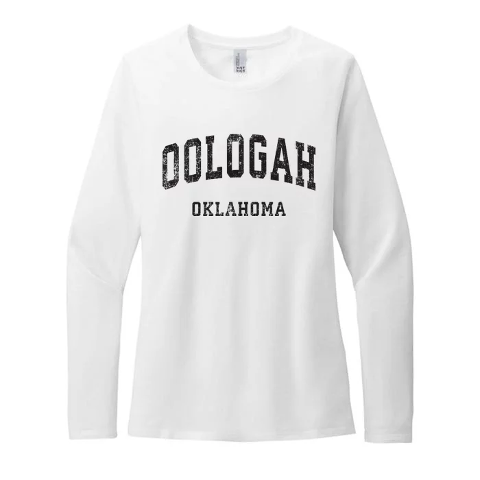 Oologah Oklahoma OK Vintage Athletic Sports Design Womens CVC Long Sleeve Shirt