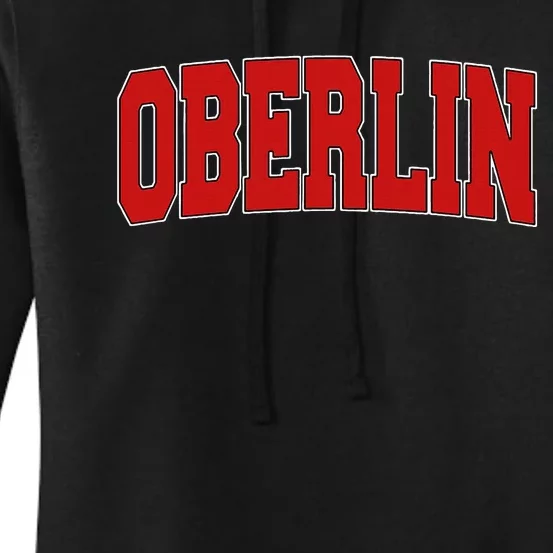 Oberlin Oh Ohio Varsity Style Usa Women's Pullover Hoodie