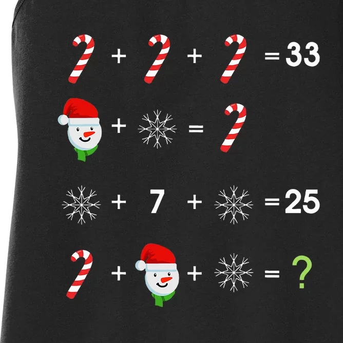 Order of Operations Quiz Funny Math Teacher Christmas Gift Women's Racerback Tank