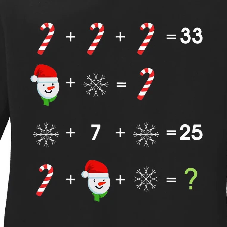 Order of Operations Quiz Funny Math Teacher Christmas Gift Ladies Long Sleeve Shirt