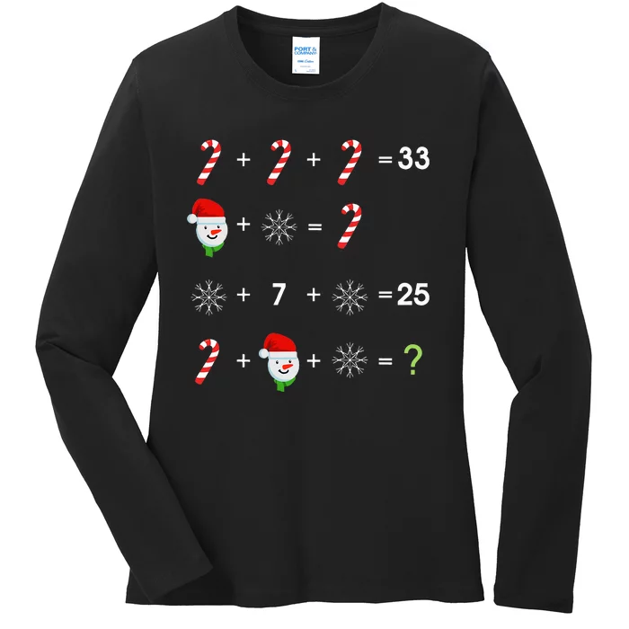 Order of Operations Quiz Funny Math Teacher Christmas Gift Ladies Long Sleeve Shirt