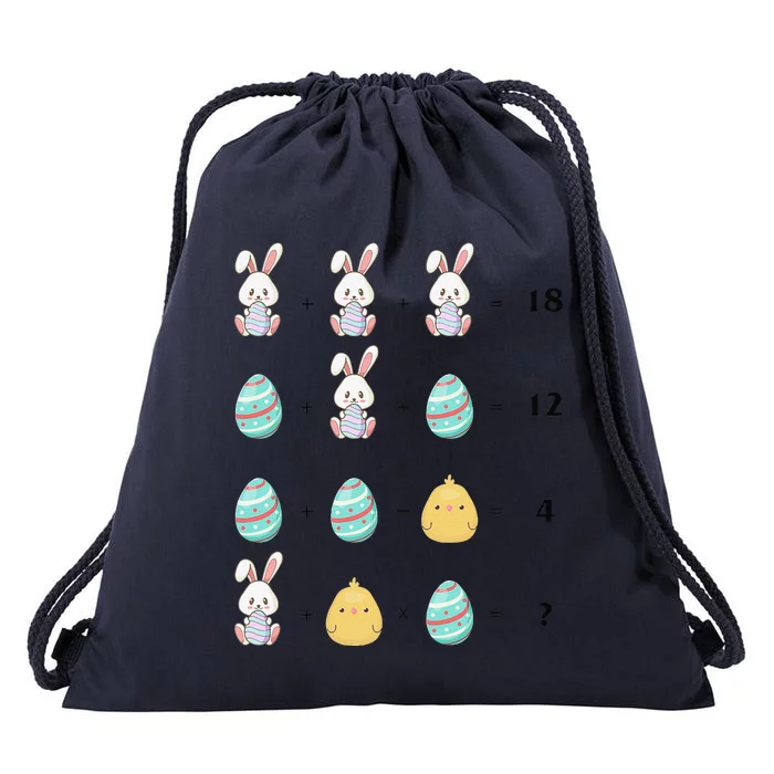 Order Of Operations Quiz Math Teacher Easter Chicken Rabbit Drawstring Bag