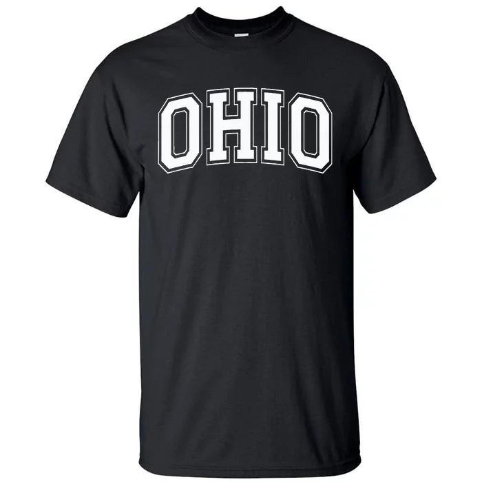 Ohio Oh Ohioan White Text Tall T-Shirt