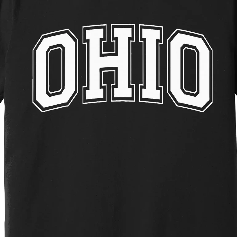 Ohio Oh Ohioan White Text Premium T-Shirt