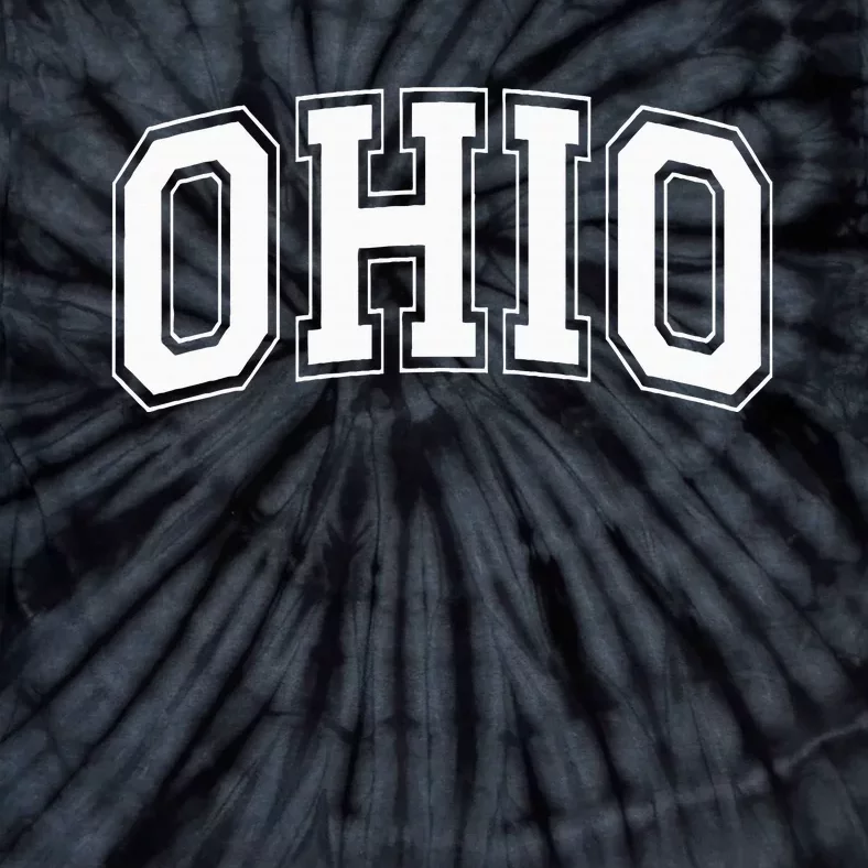 Ohio Oh Ohioan White Text Tie-Dye T-Shirt