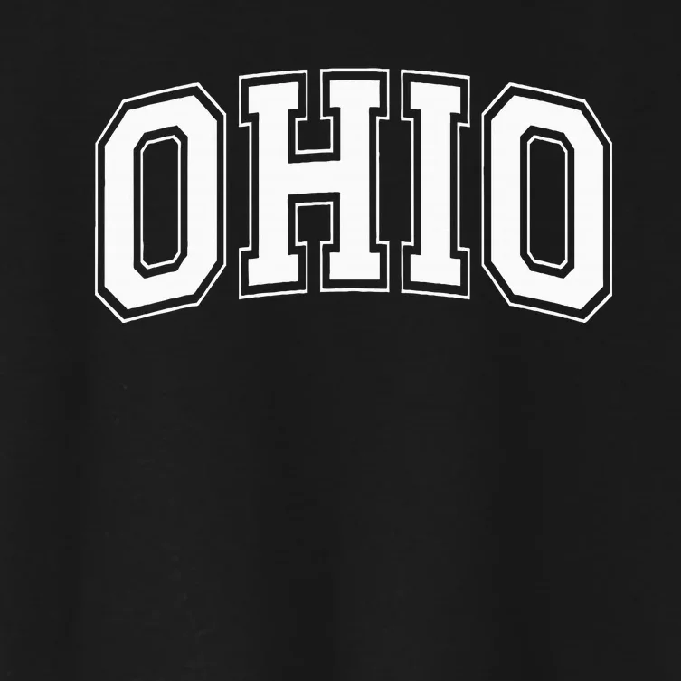 Ohio Oh Ohioan White Text Women's Crop Top Tee